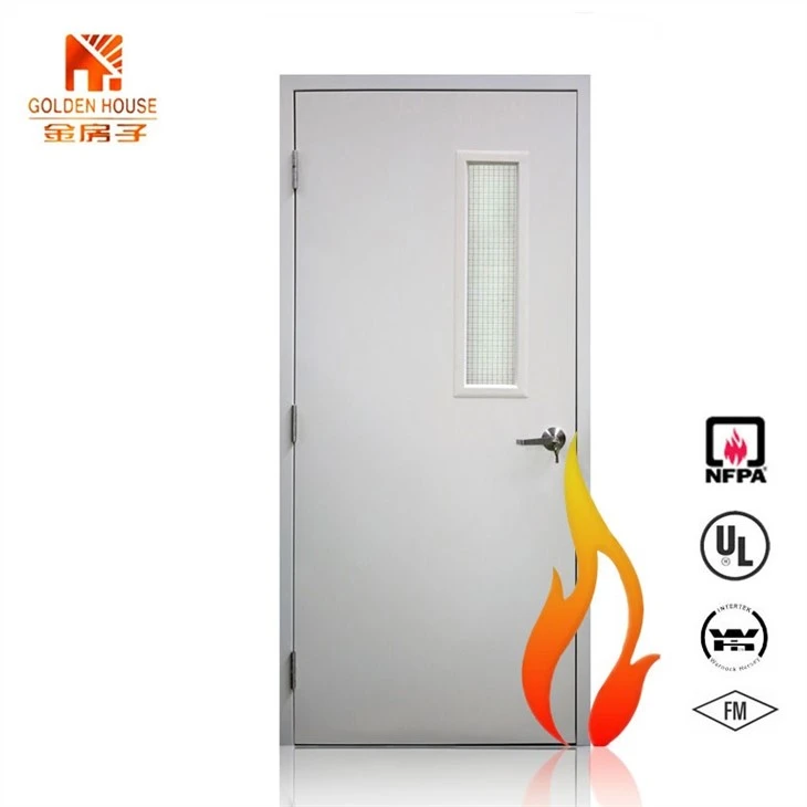 INTERTEK Wh Emergency Exit 3 Hours Panic Bar Fire Rated Steel Doors With Glass INTERTEK Wh Emergency Exit 3 Hours Panic Bar Fire Rated Steel Doors With Glass